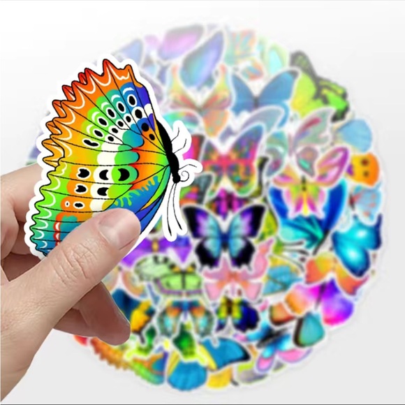 50 Butterfly Stickers Vinyl Waterproof PRICE IS FIRM - Picture 2 of 5